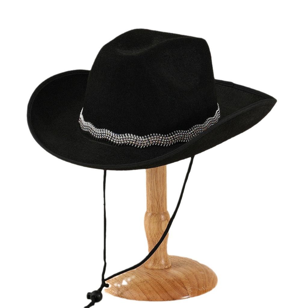 Ladies fishbone rhinestone western cowboy hat, style party vacation dinner accessories retro export explosion