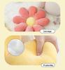 Plush Daisy Throw Pillow - Winter Lumbar Support Cushion for Sofa or Dormitory