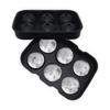 Silicone Ice Cube Tray 6 Grid Big Round Ice Mold Sphere Whiskey Ice Ball Maker Silicone Mold Bar Tools Home Kitchen Accessories