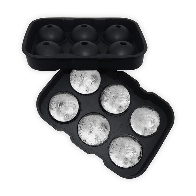 Silicone Ice Cube Tray 6 Grid Big Round Ice Mold Sphere Whiskey Ice Ball Maker Silicone Mold Bar Tools Home Kitchen Accessories