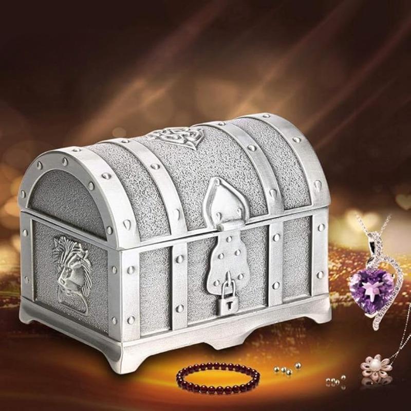 1 Piece Engraved Treasure Box Jewelry Box Home Creative Storage Classical Jewelry Box Flip