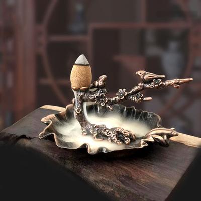 Tütsü Brülör Aroma Brülör Yaratıcı Lotus Bunrer Konileri Geri Akış Tütsü Tutucu Erik Şube Ev Dekor