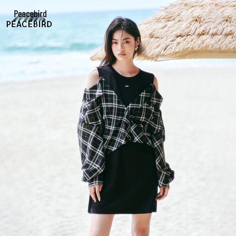 Peacebird A3FAF2156 High-Waist Mini Dress M чёрный
