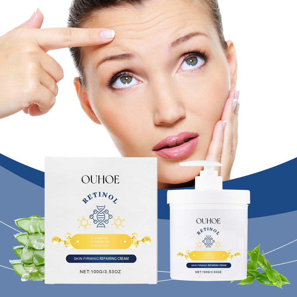 OUHOE Retinol Nawilżający krem, Ujędrniający ciało Wygładzający skórę Głęboko odżywiający, nawilżający i odmładzający skórę 100g