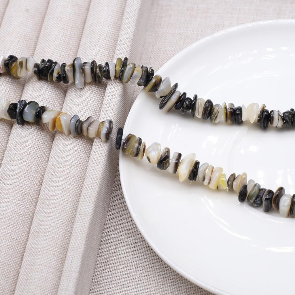 Bead Assortments Shell Beads 7-9 mm Black Shell Irregular Isolation Beads For Jewelry Making DIY Pendants Necklace Earrings Bracelet Accessory