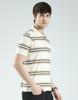 Monte Carlo Men's Regular Fit Striped Half Sleeve Polo T-Shirt