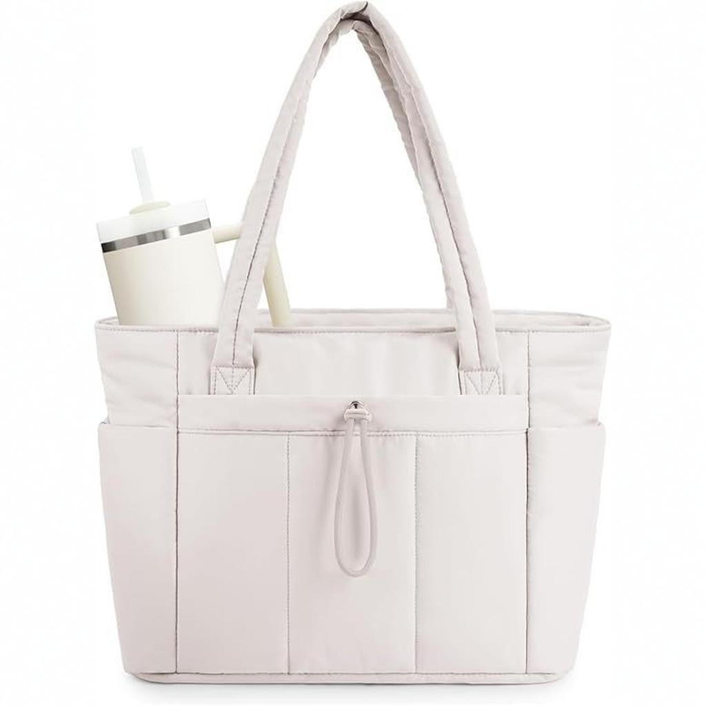 Tote Bags Packet Pouch Women's Portable Shoulder Handbags with Cup Holder Laptop Compartment Travel Work Camping Equipment