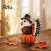 Cute Turkey Statue for Autumn Resin Pumpkin Ornament Thanksgiving, Harvest Festive Tabletop Holiday Gift Friends And Family Figurine with Retro
