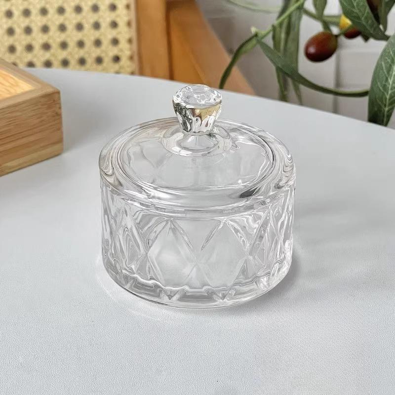 1 шт. Элегантные стеклянные стаканы для мороженого и десертов с крышками - Идеально подходят для пудинга, йогурта и джелато - Идеальны для домашнего и коммерческого использования алмаз