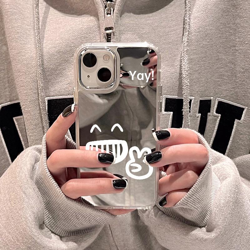 Mobile Phone Cases for iPhone 11 13 XR 15 Pro Max 12 14 Pro Max Case iPhone 16 XS Max Mirror Protective Case Mirror Exquisite Cartoon Waterproof