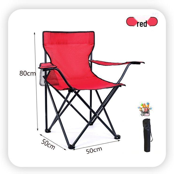 Portable Folding Chair with Armrests - Outdoor Leisure, Camping, Fishing, Beach, Director's & Art Sketching Use
