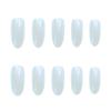 24pcs/set Pearl Glitter Fake Nail Strips Nail Stickers DIY Finished Wearable Manicure