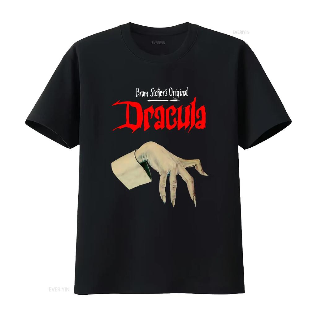 Retro Dracula Book T Shirt Bram Stokers Original Horror Vampire Lover Gothic Literature Design Vintage Washed Comfortable