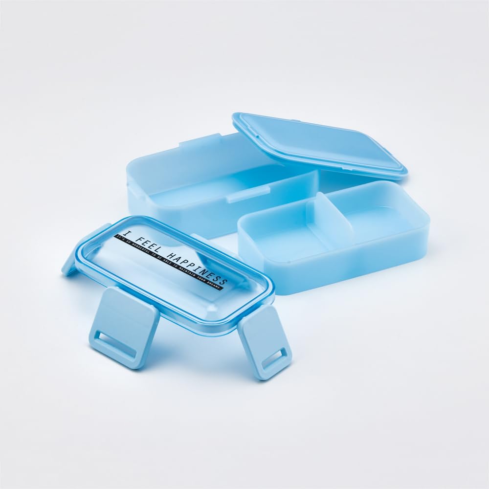 Skater 2-tiered lunch box, 600ml, for women, made in Japan, with a dome-shaped lid for easy packing, dishwasher and microwave safe, see-through