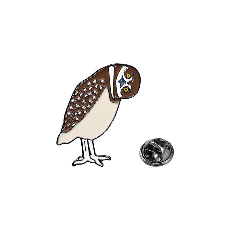 Cartoon animal bird badge exquisite creative alloy paint sparrow bird brooch men's and women's bags clothing accessories
