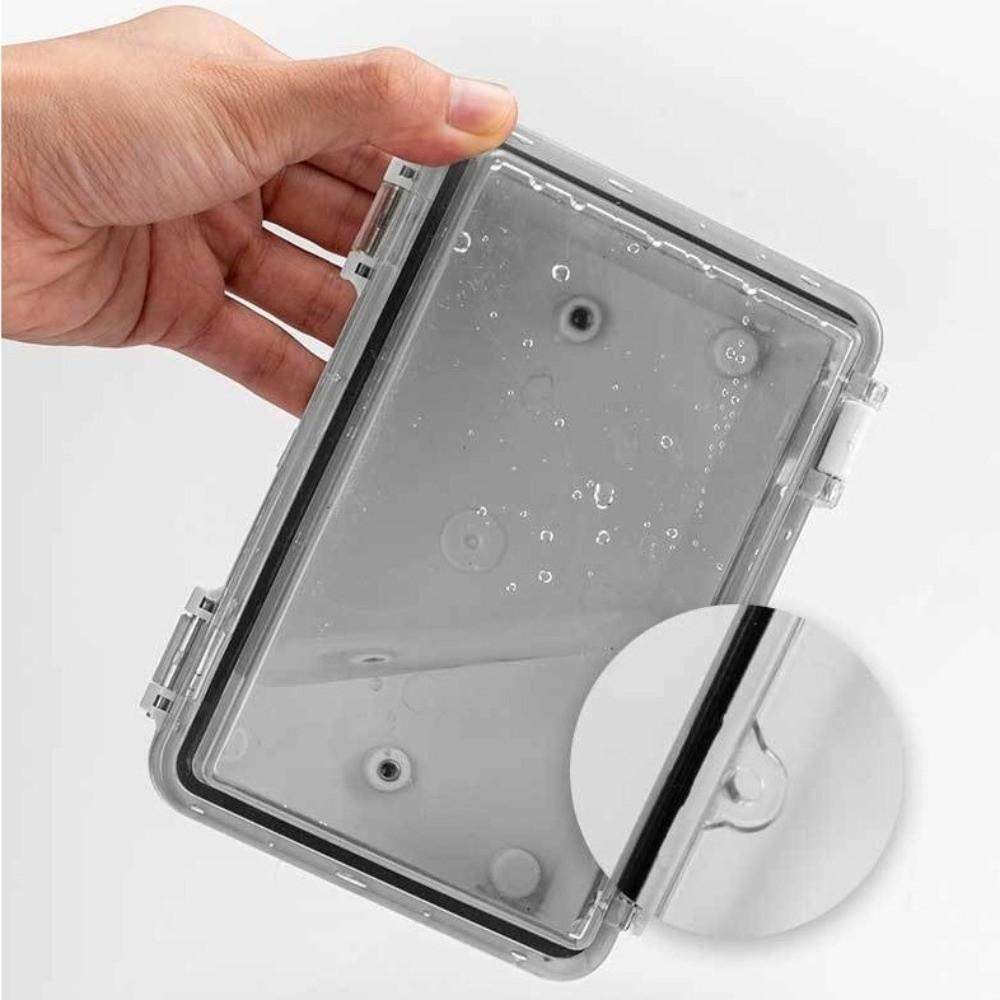 Outdoor Sealed Electrical Plastic Enclosure IP66 Waterproof with Hasp Power Junction Box Transparent Cover ABS