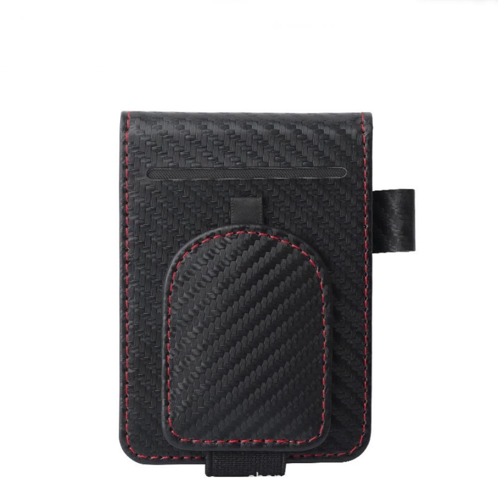 

Pu Leather Magnetic Eyeglasses Clip Magnetic Clip Car Sunglasses Holder Auto Accessories