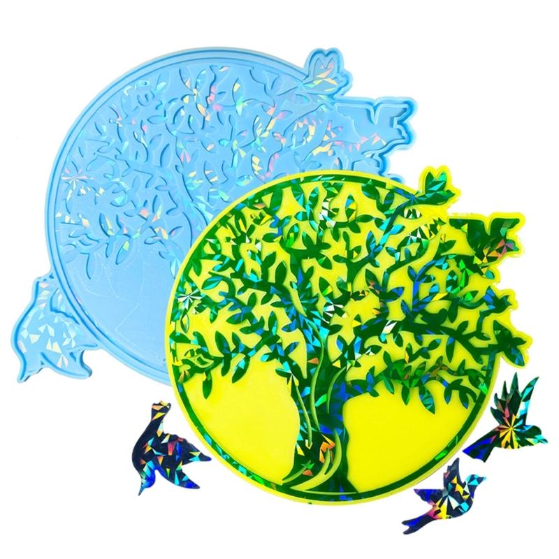 Holographic  Ornament Silicone Mold Wall Sticker Mold Resin Casting Pendant Mold Suitable for Diy Crafts