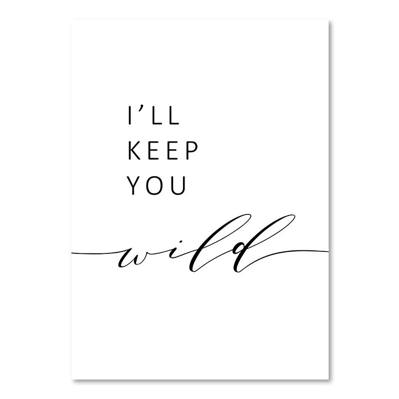 Black White Life Quote Canvas Painting Scandinavian Style Love Poster and Print Nordic Wall Pictures for Living Room Home Decor