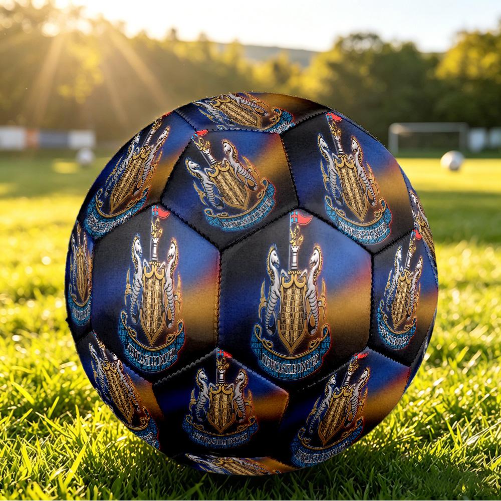 Newcastle United Football Stampato Taglia 5 Pallone da Calcio, Antiscivolo Pallone da Calcio per Partite per Adulti Souvenir per Appassionati di Calcio