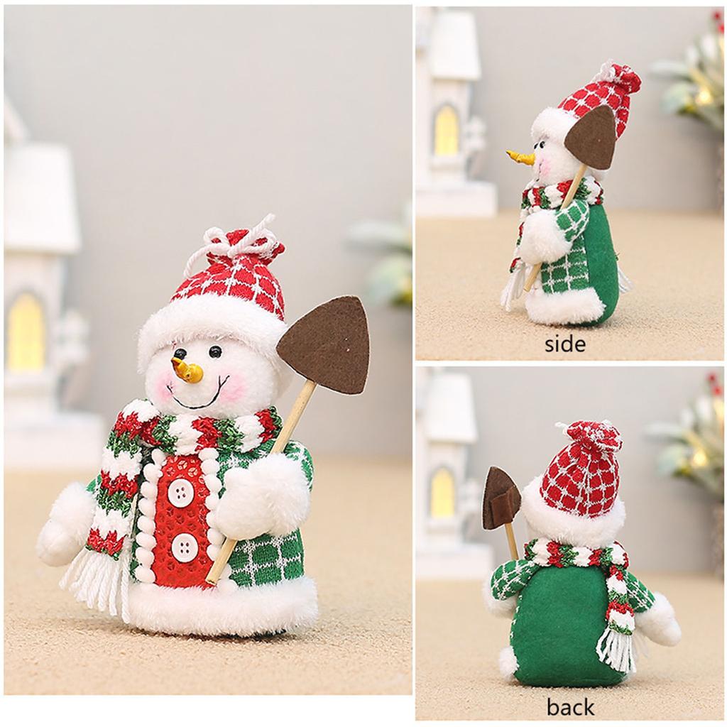 Christmas Mini Doll Candy Color Cartoon Santa Claus Snowman Reindeer Doll Christmas Party Ornaments Decoration Festival Gifts