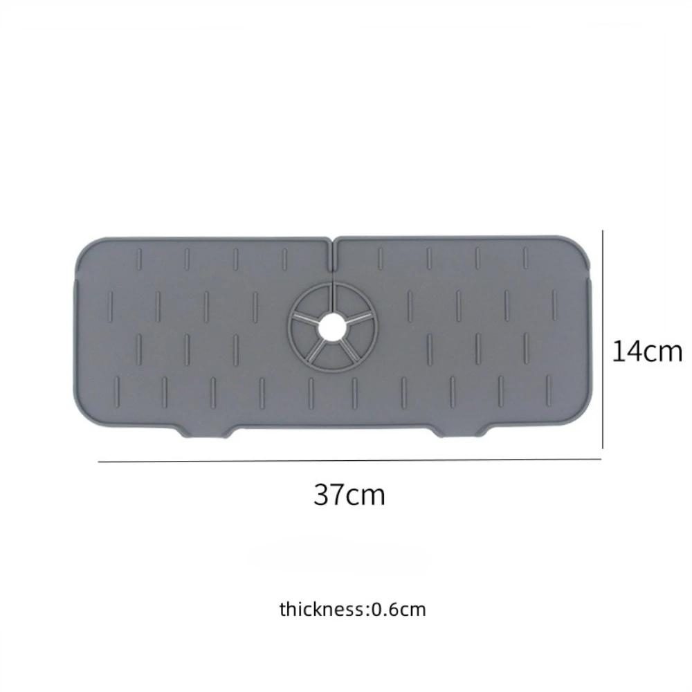 Dish Drainer Sink Mat Kitchen Faucet Splash Guard Drain Rack Countertop Protector Foldable Silicone Bathroom Sinks Sponge Home