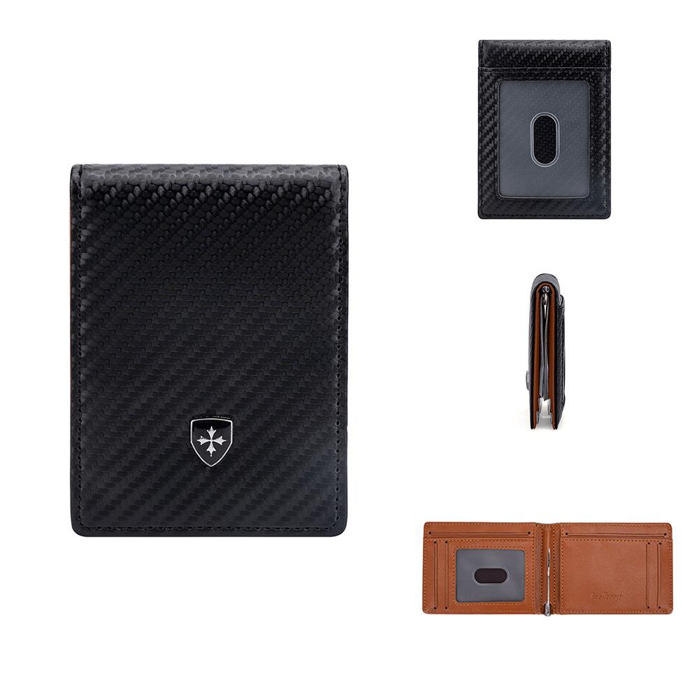 Men's card bag New carbon fiber RFID thin multi-card multi-function certificate, anti-magnetic card sleeve