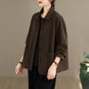 Plus Size Spring/Autumn Loose Casual Jacket for Middle-Aged Women