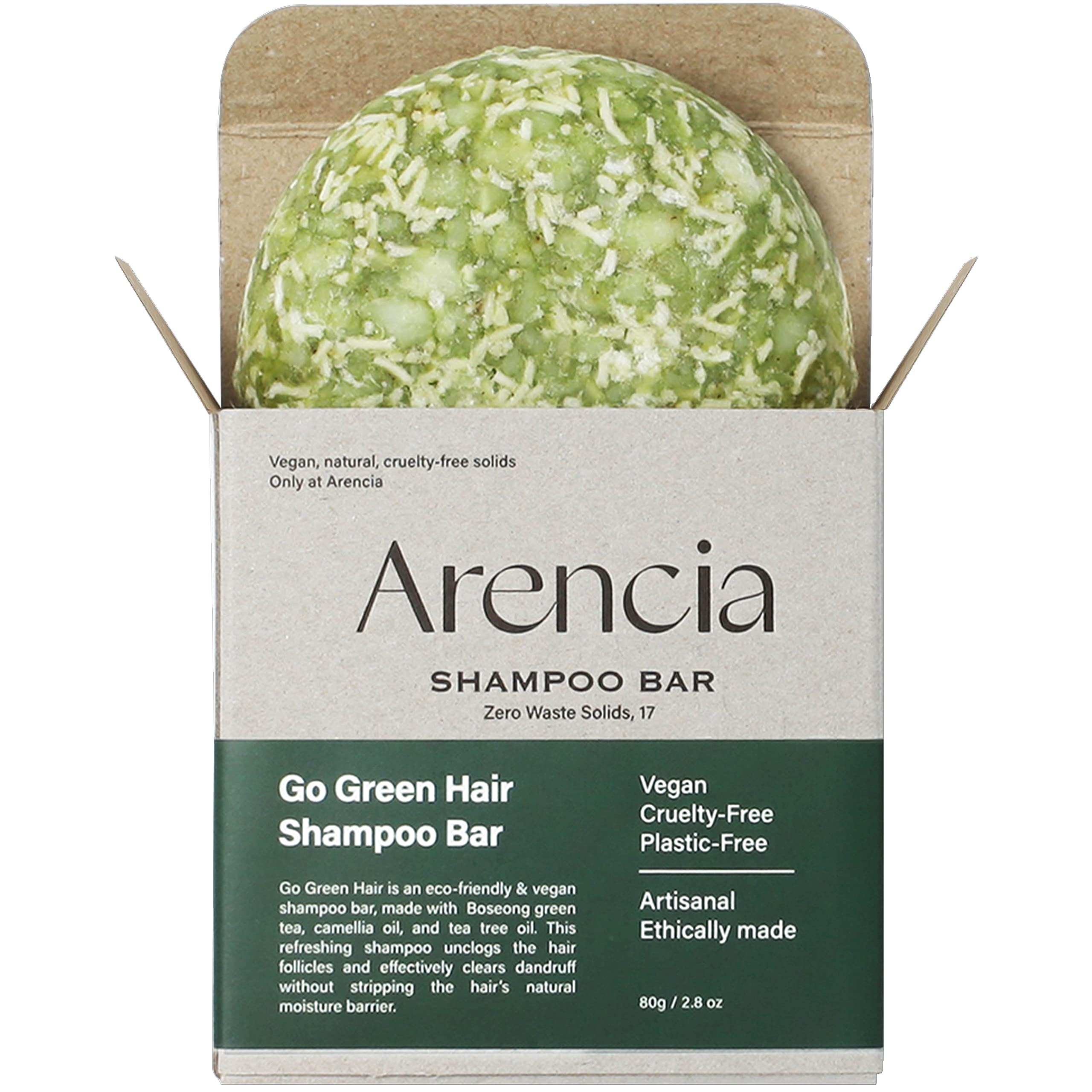 

Arencia Solid Shampoo 80g RefreshingMildSilicone-freeWeakly AcidicNatural [Go Green Shampoo Bar]