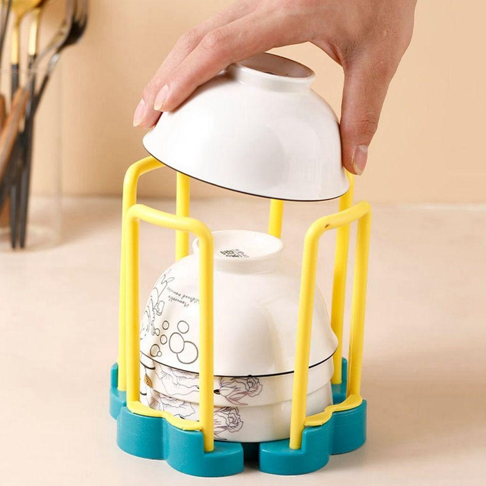 Draining Retractable Bowl Rack Single Tier Dish Display Stand Tableware Drainer Rack  Kitchen