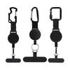 Anti-Theft Phone Tether Retractable Steel Line Cellphone Strap Universal Phone Lanyard with Locking Carabiner And Metal Tether Tab for Outdoor Hiking