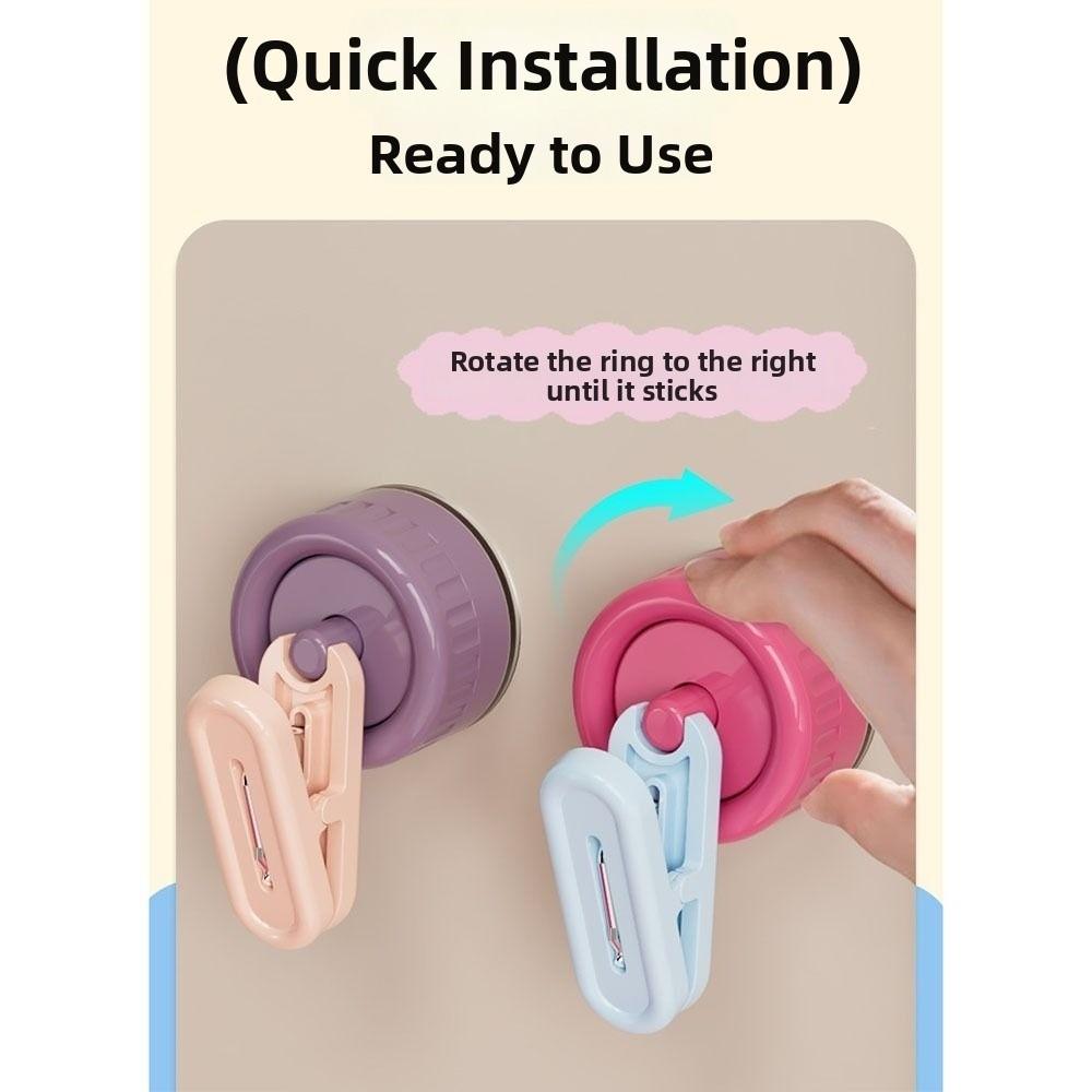 Rotating Suction Cup Hook Waterproof Utility Hook Organizer Wall Clip Counter Decor