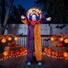 167 cm Life Size Animated Clown Halloween Decoration, Scary Halloween Animatronics Decor with Sound Touch Activated