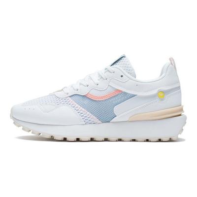 Li Ning Fang Yuan Classic Low Top Sports Casual Shoes Women Sneakers White Blue AGCS018-3