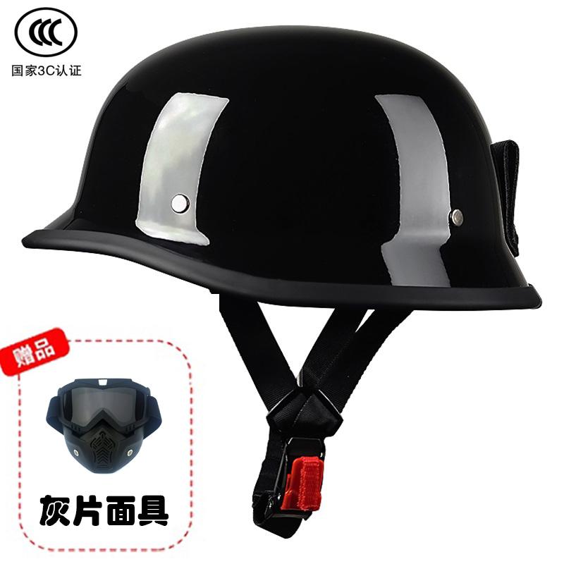 German Crafted Vintage Steel Cruiser Helmets | Half Face Unisex Motorcycle Helmets | DOT Certified for Reliable Protection