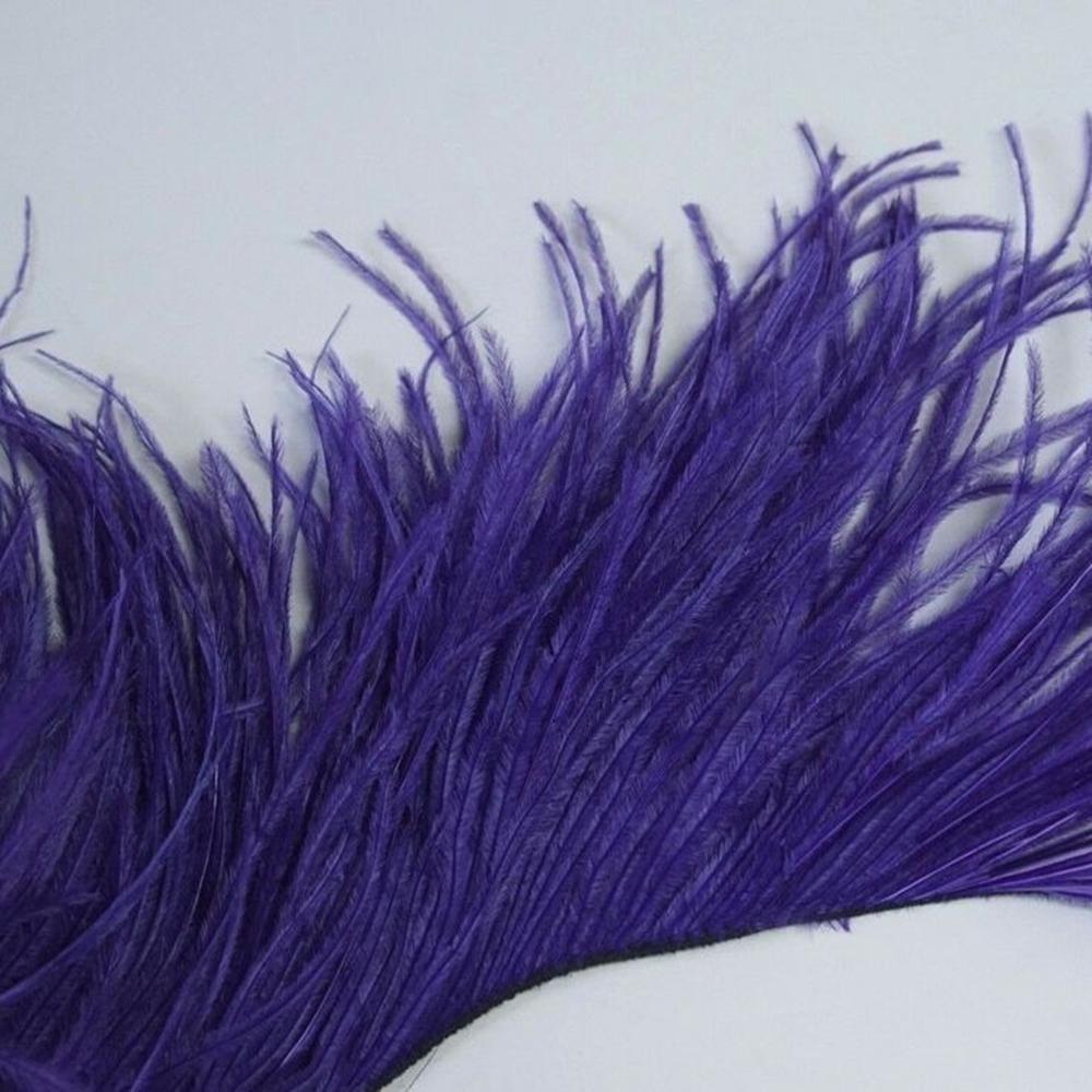 Feather1Meter Ostrich Feathers Fringe Trimming String 10-15/15-18/18-22cm Plumes Ribbon For Crafts Dress Sewing Accessories