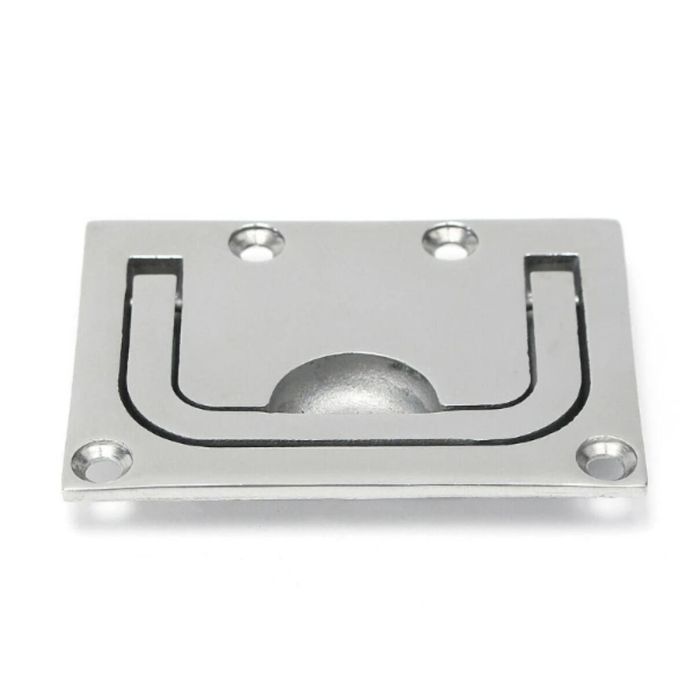 Mirror Finish Marine Hardware Square Shape Boat Hardware Floor Buckle Yacht Accessories  Deck Cover