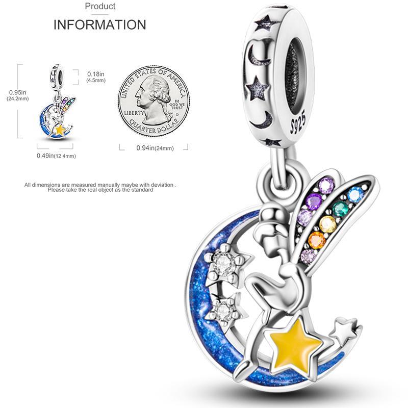 Charms Bead Copper Starlit Sky Moon Sun Earth Universe Charm Fit Bangle Bracelet Necklace Diy Jewelry