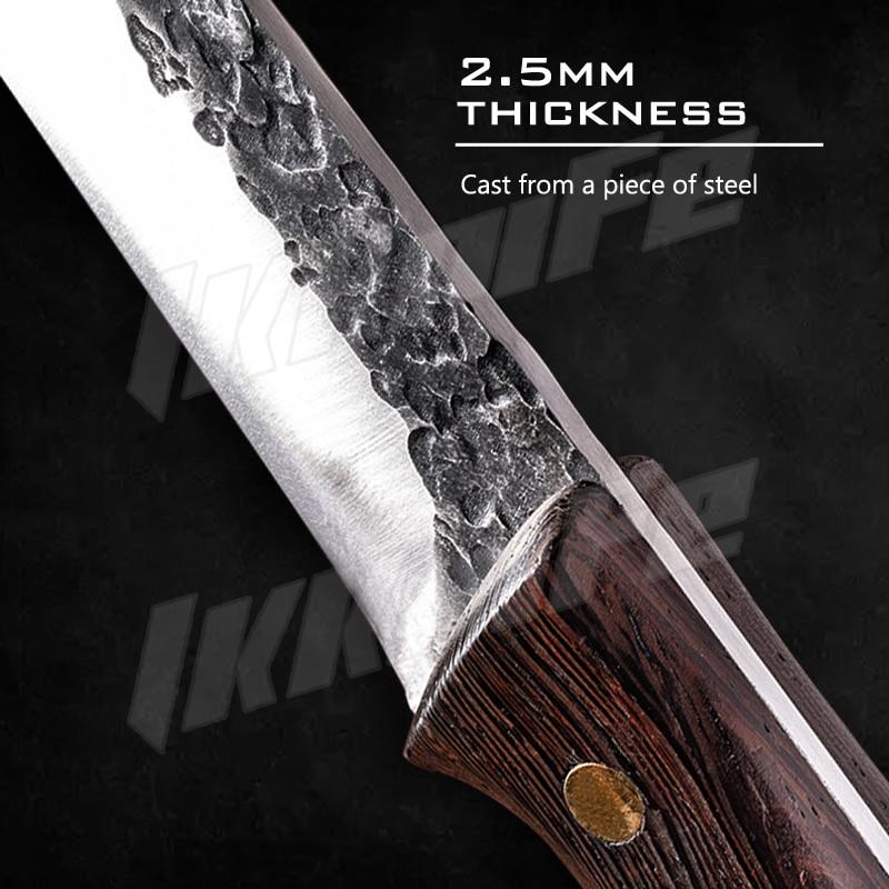 Boning Knife with Cover Chef Knife Forged Stainless Steel Kitchen Knife Fruit Fish Vegetable Butcher Knife