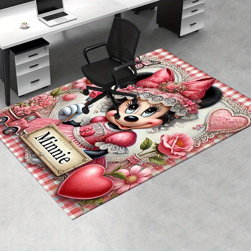 Minnie Mouse Decorative Rug for Home Office Chair Underneath Carpet Gift, Perfect for Room Decoration and Festive Occasionsa155