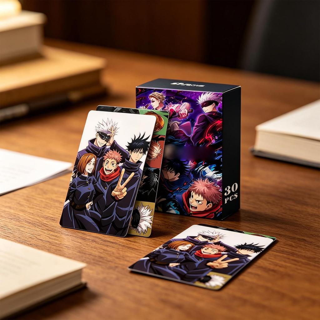 30pcs Anime Character Double-Sided Card Set Collectible Cards with Storage Box for Fans and Collectors Suitable for Display and Collection