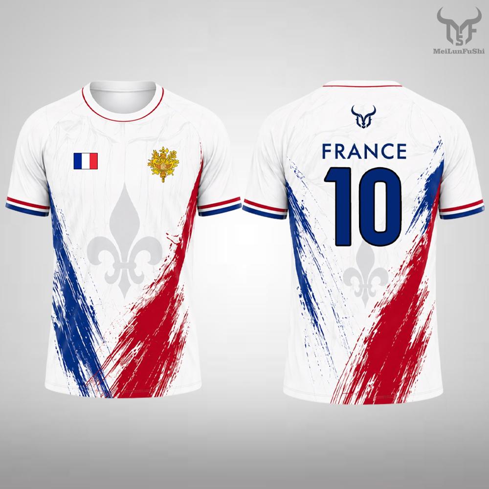 France Flag Printed T-shirt Summer Men Quick Dry Soccer Jersey Unisex Streetwear Casual Sports Short Sleeve Tee Fans Gift