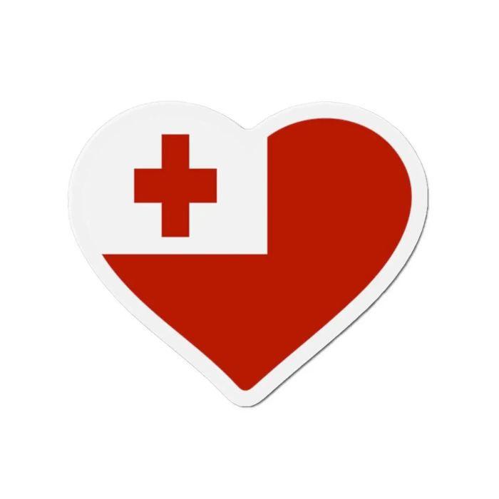 Aimant Coeur Drapeau Tonga - Multicolore - 6 cm - 50 pièces - Résine synthétique - Mixte