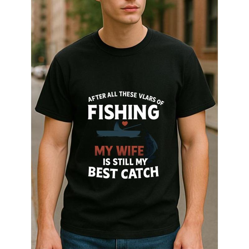 

European Size Men s Funny,Fishing T-Shirt - Matching Couples Tee Gift for Husband, Comfortable Short Sleeve Shirt with Funny Marriage Design 4XL чорний
