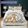 Warm Elephants Pattern Bedding Uilt Set Uilt Cover Pillowcase Home Decoration Birthday Gift (1 * Duvet Cover + 2 * Pillowcase Without Core)