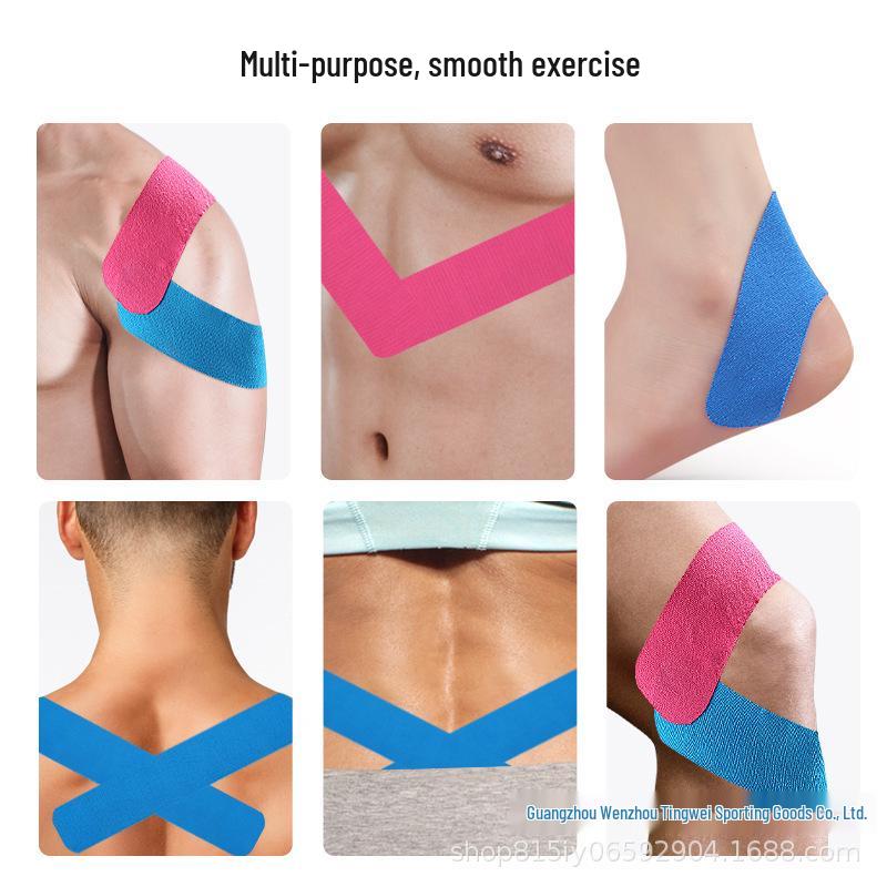 Pre-cut Type I Kinesiology Tape for Outdoor Sports - Anti-strain Adhesive Cloth Bandage for Knees