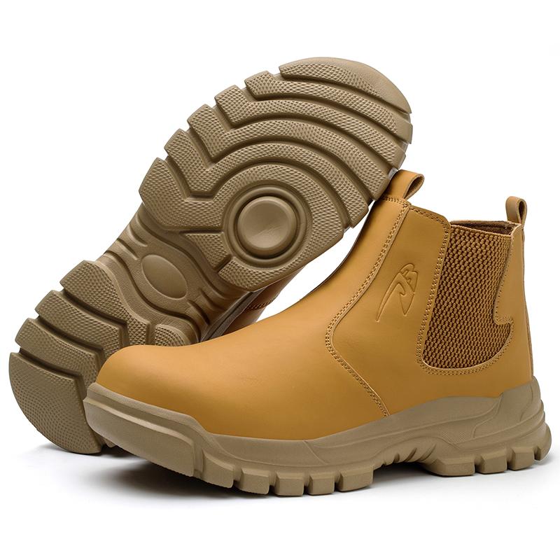 Waterproof Safety Shoes For Men New Leather Boots Work Shoes Puncture-Proof Indestructible Shoes Protective Steel Toe Boots Men