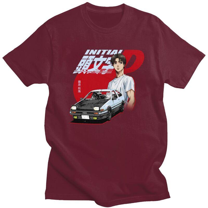 Custom Anime Initial D T Shirt for Men Tshirt Casual Tee Short Sleeve Tshirt Slim Fit Clothing