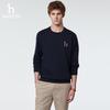 HAZZYS Men's Casual Embroidered Crew Neck Sweatshirt