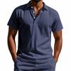 High-Quality Cotton Linen Short-Sleeved POLO Shirt Men Casual Loose Comfortable Shirt Summer Tees Button Turn-down Collar Tops